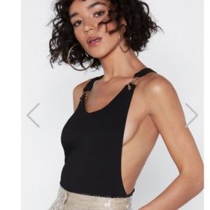 Nasty Gal Buckle Suspender Style Bodysuit